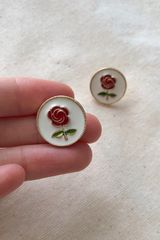 Hoa tai D1904 Hoa mẫu đơn retro