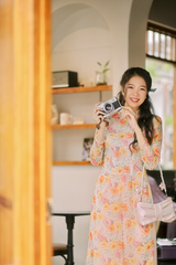 Hoa tai D2009 Hoa tai hoa hồng trắng lá xanh tròn