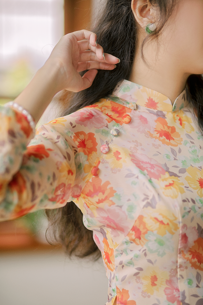 Hoa tai D2009 Hoa tai hoa hồng trắng lá xanh tròn