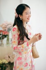 Áo bà ba Cách tân Út Hoa - Vàng hồng