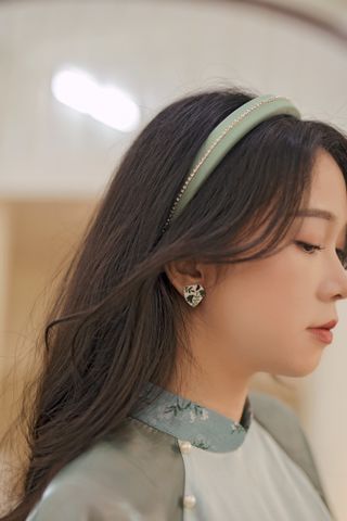 Hoa tai DN133 Đất nung lá xanh