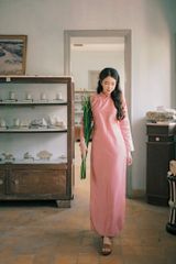 Áo dài Kiểu xưa Xuân Thời - Hồng đậm