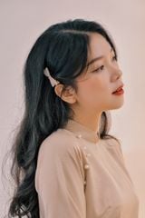 Kẹp tóc nơ ngọc trai