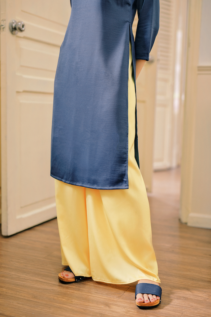 Áo dài Dáng xưa Yên Phụng - Xanh chàm