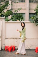 Áo bà ba Cách tân Út Xinh - Xanh cốm