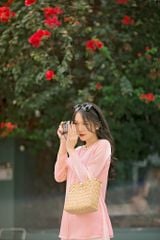 Áo bà ba Cách tân Út Xinh - Hồng