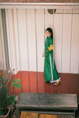 Áo dài Kiểu xưa Xuân Thời - Xanh lá