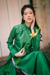 Áo dài Kiểu xưa Xuân Thời - Xanh lá