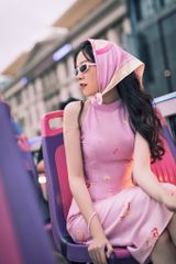 Đầm yếm Hoa Niên Ca - Tím hoa mai