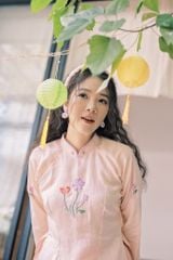 Áo dài linen Thêu tay Nguyệt Hoa