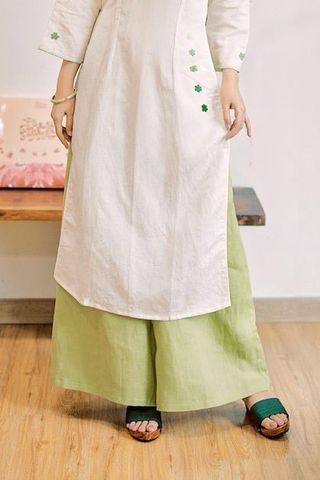 Quần linen Trúc Chi có túi - Xanh cốm