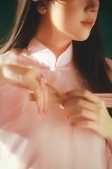 Áo dài Kiểu Xưa Xuân Đình Nguyệt - Hồng hoa đào