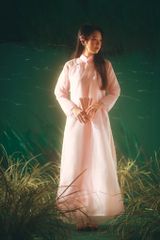 Áo dài Kiểu Xưa Xuân Đình Nguyệt - Hồng hoa đào