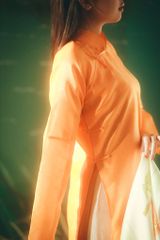 Áo dài Kiểu Xưa Xuân Đình Nguyệt - Cam bình minh