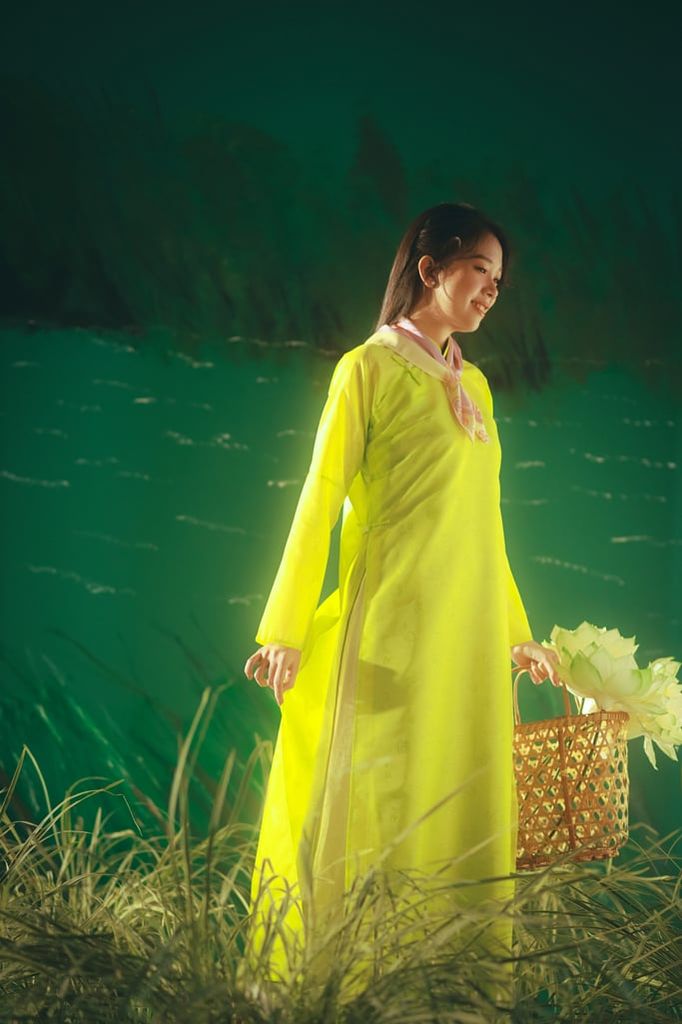 Áo dài Kiểu Xưa Xuân Đình Nguyệt - Xanh mạ non