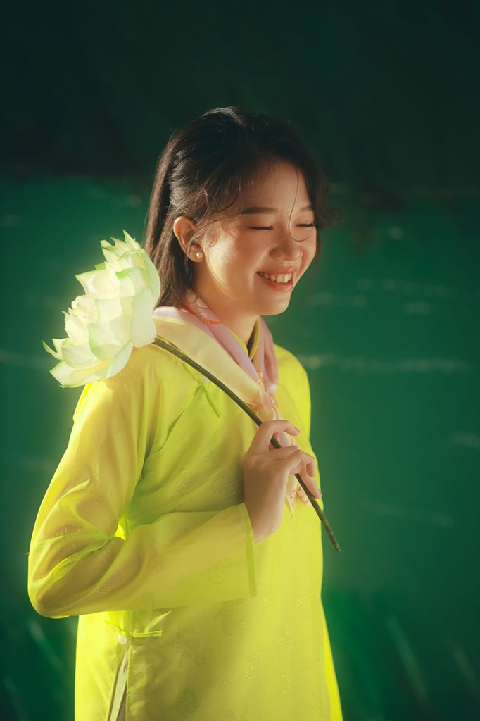 Áo dài Kiểu Xưa Xuân Đình Nguyệt - Xanh mạ non