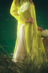 Áo dài Kiểu Xưa Xuân Đình Nguyệt - Xanh mạ non