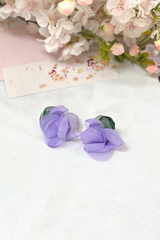 Hoa tai NK-088 hoa vải tím