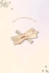 Kẹp tóc KE-029 nhỏ nơ đôi kem ửng