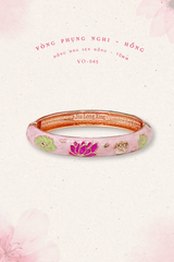 Vòng tay VO-045 Phụng Nghi hồng hoa sen hồng - 10mm