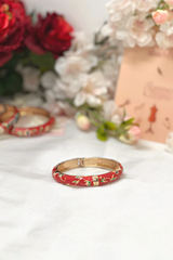 Vòng tay VO-037 Phụng Nghi đỏ cành hoa đôi - 8mm