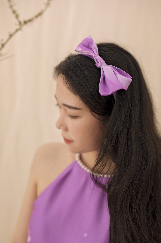 Áo yếm lụa Diên Phúc - Sóng nước - Tím