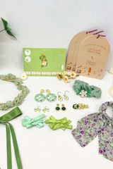 Hoa tai NK-019 xanh lục bảo hình tròn