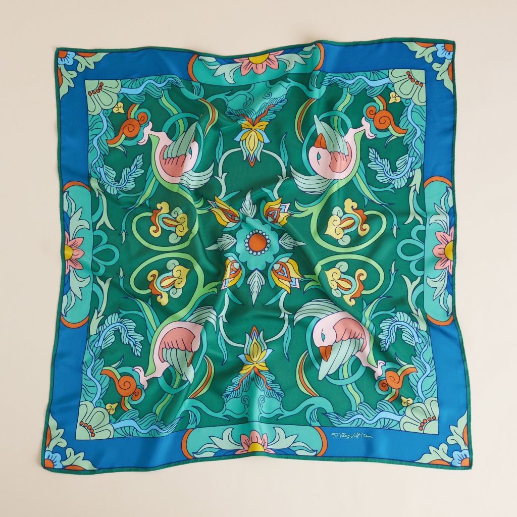 Khăn lụa Phượng Điểu Stella Silk