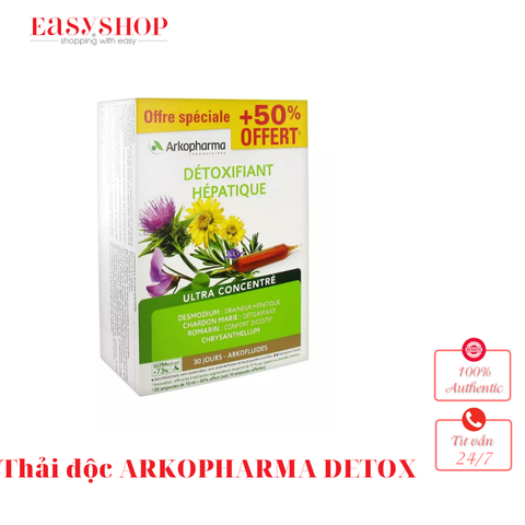 Thải độc ARKOPHARMA DETOX 30 ống Easyshop