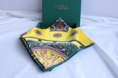 Khăn lụa tơ tằm tự nhiên Việt Nam Màu vàng 90*90cm