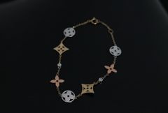 Trang sức lắc tay charm vàng 14K 3 màu 14DCZCZL50411