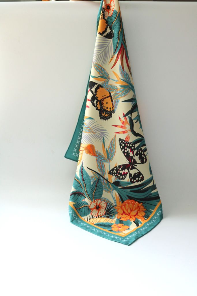 Khăn lụa tơ tằm tự nhiên Việt Nam Hoa thiên điểu