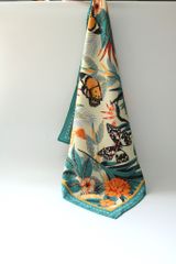 Khăn lụa tơ tằm tự nhiên Việt Nam Hoa thiên điểu