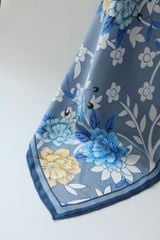 Khăn lụa tơ tằm tự nhiên Việt Nam Vườn xuân xanh