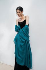 Khăn lụa trơn dài màu hồng Rose
