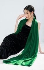 Khăn lụa trơn dài màu hồng Rose