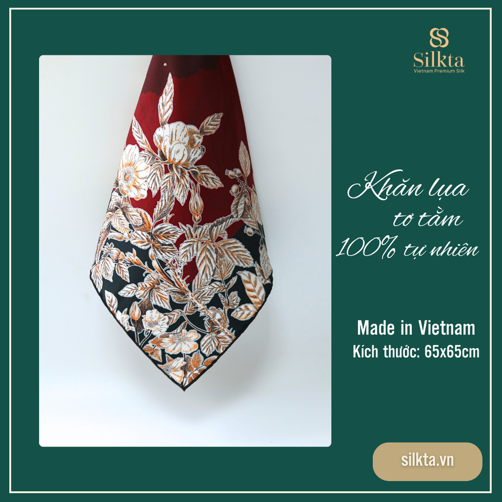 The Mystical Night Garden Silk Scarf