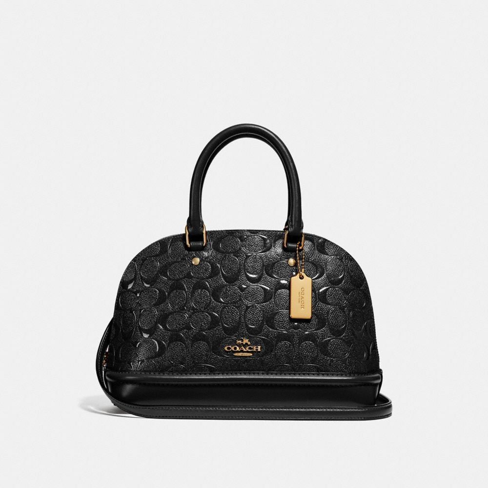 Túi COACH MINI SIERRA SATCHEL IN SIGNATURE LEATHER F27597 LIGHT GOLD-BLACK