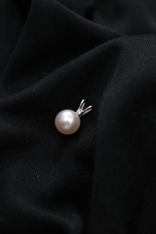 Trang sức mặt dây V SV925 ngọc trai Akoya 8- 8.5 HRNT-010