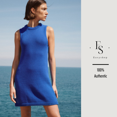 Váy len sát nách Zara Blue sz M mã 2756/001/400 Authentic