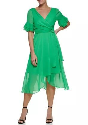 Váy voan DKNY Green sz 6 mã DD2A6335 Authentic