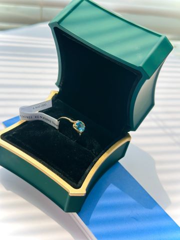 Nhẫn vàng 10K đá Topaz sz 7.5x5.7x3.5 HRBD-016