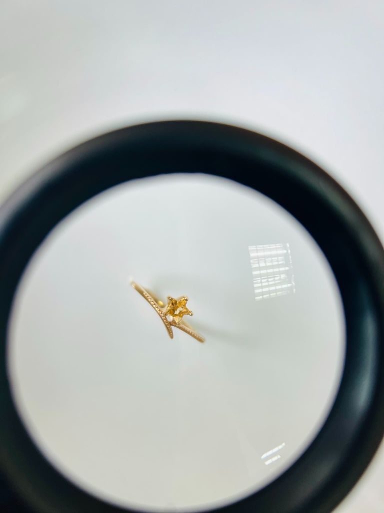 Nhẫn vàng 10K đá Critrine sz 5x3.3 HRBD-002