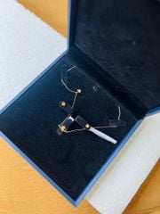 Vòng cổ vàng 10K mặt đá Citrine sz 5x3.3 HRBD-002