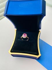 Nhẫn vàng hồng 18K Spinel đá Moi sz 8 CNN-001