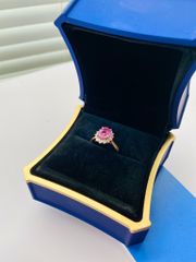 Nhẫn vàng hồng 18K Spinel đá Moi sz 8 CNN-001