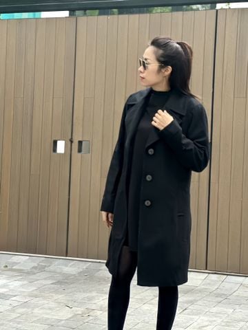 Áo khoác Trenchcoat MICHAEL KORS Black mã M125325QNR Authentic