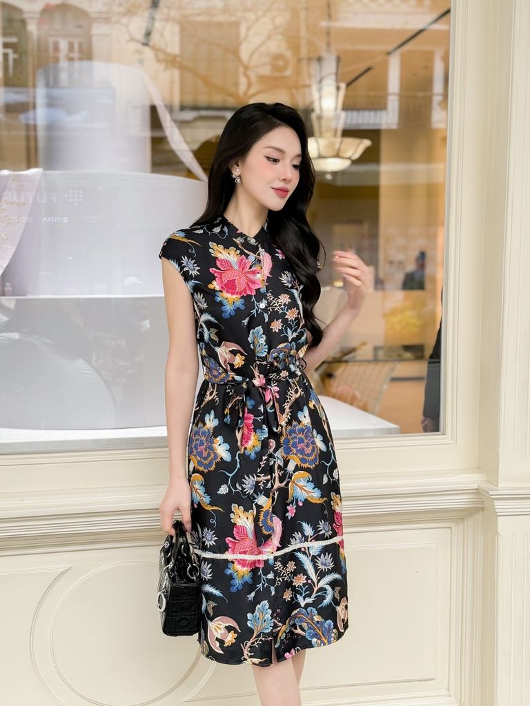 Váy lụa Vườn hoa kì bí Stella Silk