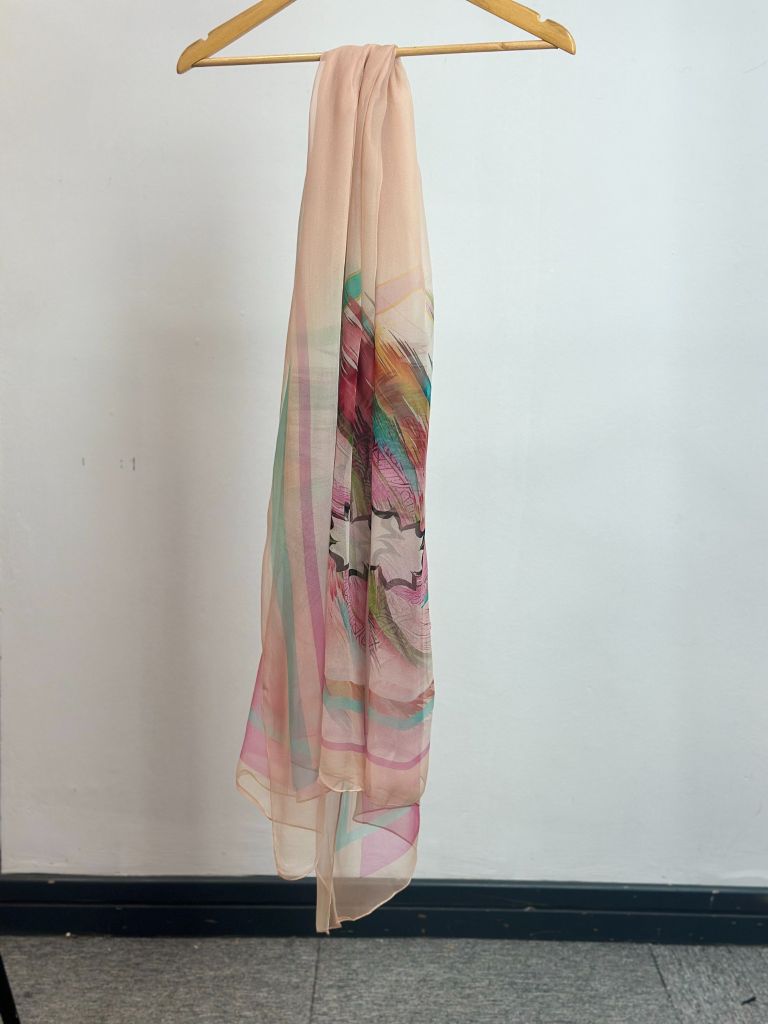 Khăn lụa Chiffon Rose 1.2 * 1.8m
