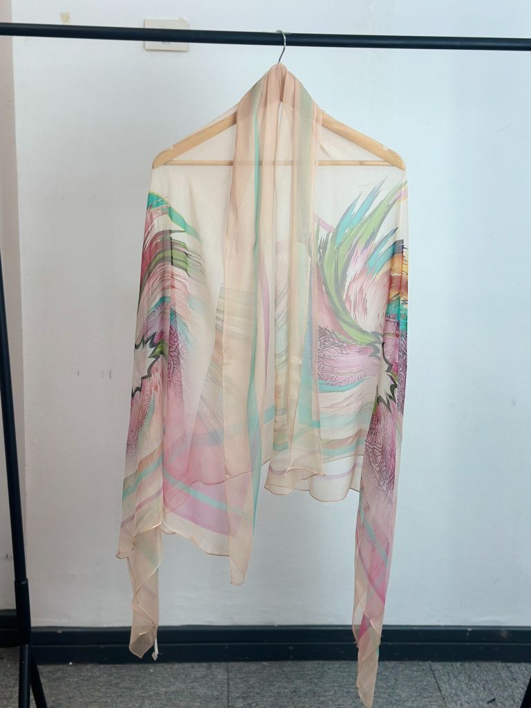 Khăn lụa Chiffon Rose 1.2 * 1.8m